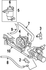 Foto de Deposito Liquido Hidraulico Direccion Asistida Original para Ford Lincoln Mercury Marca FORD Nmero de Parte 8L2Z3E764A