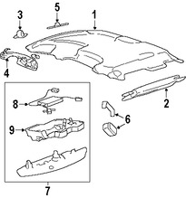 Foto de Parasol / Visera Original para Lincoln Town Car 2004 2005 2006 2007 2008 Marca FORD N�mero de Parte 6W1Z5404098AC