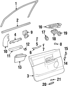 Foto de Switch de Bloqueo de la Perta Original para Lincoln Town Car 2003 2004 2005 2006 2007 2008 Marca FORD Nmero de Parte 5W1Z14028AA