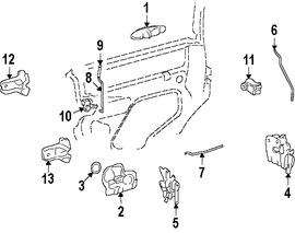 Foto de Bisagra de puerta Original para Lincoln Town Car Marca FORD Nmero de Parte 6W1Z5426802A