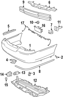 Foto de Enganche de cubierta de parachoques Original para Lincoln Town Car Marca FORD Nmero de Parte W705305S426