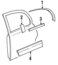 Foto de Moldura de Puerta Original para Lincoln Town Car Marca FORD Nmero de Parte 6W1Z5425557APTM