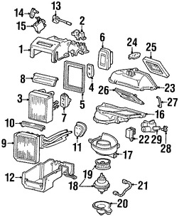 Foto de Sensor de Temperatura del Aire de la Cabina Original para Lincoln Ford Mercury Marca FORD Nmero de Parte XW4Z19C734BA