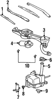 Foto de Bomba de Limpiaparabrisas Original para Mercury Cougar Ford Focus Ford  Lincoln LS Marca FORD N�mero de Parte F5RZ17664A