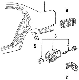 Foto de Actuador del Seguro Puerta de Combustible Original para Ford Crown Victoria Mercury Grand Marquis Mercury Marauder Lincoln LS Marca FORD Nmero de Parte F3AZ5428610B