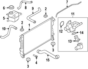 Foto de Manguera de Rebose Refrigerante de Motor Original para Ford Taurus Ford Taurus X Ford  Mercury Sable Lincoln MKS Lincoln Punto Marca FORD Nmero de Parte 8G1Z8C289B