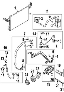 Foto de Manguera de succin Refrigerante Aire Acondicionad Original para Mercury Sable Ford Taurus Ford Taurus X Lincoln MKS Marca FORD Nmero de Parte 8G1Z19835D