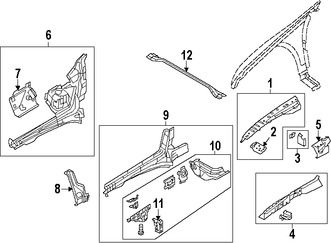 Foto de Refuerzo del protector del Guardafangos Original para Ford  Lincoln Mercury Marca FORD Nmero de Parte 8G1Z54101A03A