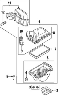 Foto de Manguera de Admisin de Aire del motor Original para Ford  Ford Taurus X Ford Taurus Mercury Sable Lincoln MKS Lincoln Punto Marca FORD Nmero de Parte 9G1Z9B659A