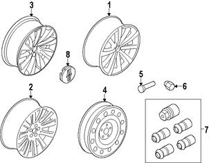 Foto de Ruedas Original para Ford  Lincoln Marca FORD Nmero de Parte DA5Z1015C