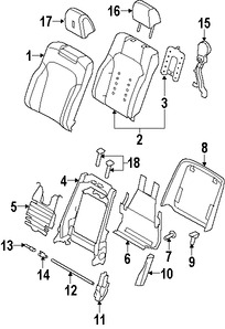 Foto de Panel posterior de Asiento Original para Lincoln MKS Lincoln Punto Marca FORD Nmero de Parte 8A5Z5460770AB