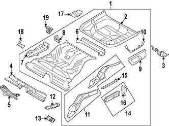 Foto de Bandeja de Piso Original para Ford Taurus Ford Police Interceptor S Ford Special Service Poli   Lincoln MKS Marca FORD Nmero de Parte 8A5Z5411215BA