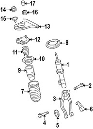 Foto de Tapa Puntal De Suspensin Original para Lincoln Zephyr Lincoln MKZ Ford Fusion Mercury Milan Marca FORD Nmero de Parte 6E5Z18A179AA