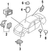 Foto de Altavoz Original para Ford Mercury  Lincoln Marca FORD Nmero de Parte 7E5Z18808A