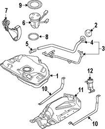 Foto de Cuello Depsito de Combustible Original para Mercury Milan Ford Fusion Lincoln MKZ Marca FORD Nmero de Parte 8E5Z9034A