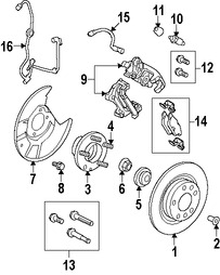 Foto de Tapa de Polvo de Rodamiento Original para Mercury Milan Ford Fusion Lincoln Zephyr Lincoln MKZ Marca FORD Nmero de Parte 6M8Z1N135A