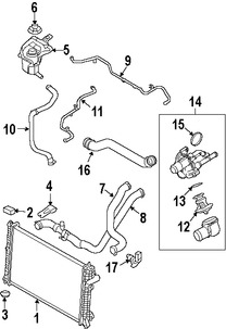 Foto de Manguera de Rebose Refrigerante de Motor Original para Ford Fusion Lincoln MKZ Marca FORD Nmero de Parte AH6Z8075A