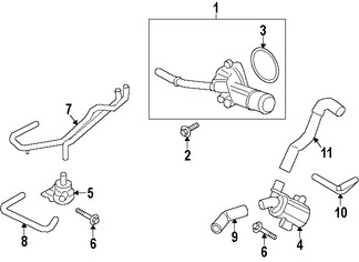 Foto de Manguera de Refrigerante Original para Lincoln MKZ Ford Fusion Ford C-Max Marca FORD Nmero de Parte DS7Z8N029A