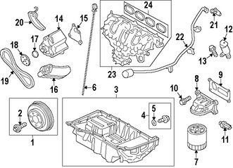 Foto de Empacadura del Adaptador del Filtro de aceite Original para Ford Mercury  Lincoln Marca FORD Nmero de Parte 1S7Z6840AA