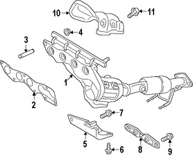 Foto de Empacadura de Mltiple de Escape Original para Ford C-Max Ford Fusion Ford Escape Ford  Lincoln MKZ Marca FORD Nmero de Parte CV6Z9448A