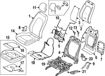 Foto de Bastidor de Respaldo de Asiento Original para Ford  Lincoln Marca FORD Nmero de Parte CJ5Z7861019A