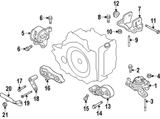 Foto de Montura del motor Original para Ford  Ford Police Interceptor S Ford Taurus   Lincoln Punto Lincoln MKS Marca FORD Nmero de Parte DG1Z6038C