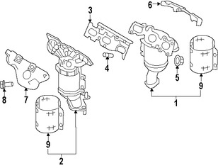 Foto de Mltiple de Escape con Convertidor Cataltico Original para Lincoln Ford Marca FORD Nmero de Parte FB5Z5G232B