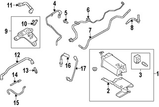 Foto de Solenoide de Purga del Canister Original para Ford Mercury Lincoln Marca FORD Nmero de Parte 8G1Z9F945A