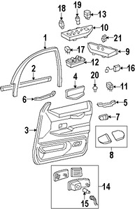 Foto de Interruptor de Espejo Retrovisor Exterior Original para Ford Mercury Marca FORD Nmero de Parte F5TZ17B676A