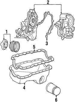 Foto de Empaquetaduras Cubierta de Correa del Tiempo Original para Ford Lincoln Mercury Marca FORD Nmero de Parte YF2Z6020AA