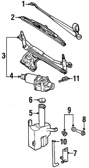 Foto de Bomba de Limpiaparabrisas Original para Ford Focus Ford  Mercury Cougar Marca FORD N�mero de Parte YS4Z17664BA