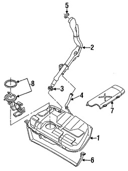 Foto de Sello del Tanque de Bomba de Combustible Original para Mercury Mystique 1998 Ford Contour 1998 Marca FORD Nmero de Parte F8RZ9276AA