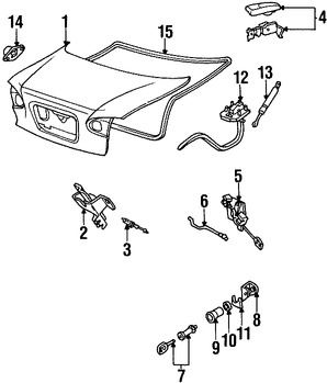 Foto de Tapa del maletero Original para Mercury Mystique Ford Contour Marca FORD Nmero de Parte F8RZ5440110BA