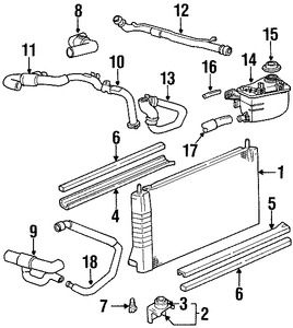 Foto de Tanque de Recuperacion de Refrigerante Original para Ford Taurus Mercury Sable Marca FORD Nmero de Parte 3F1Z8A080EA