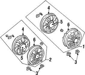 Foto de Montura de ventilador de enfriado de motor Original para Ford Taurus Mercury Sable Marca FORD Nmero de Parte 5F1Z8C607B