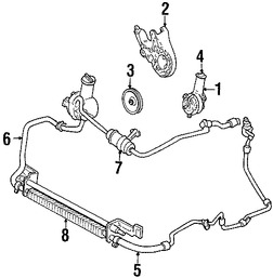 Foto de Manguera Direccion Hidraulica Original para Ford Taurus Mercury Sable Marca FORD Nmero de Parte YF1Z3A713CA