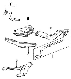 Foto de Ducto de Aire del Panel de Instrumentos Original para Ford Taurus Mercury Sable Marca FORD Nmero de Parte F6DZ18490A