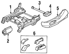 Foto de Cubierta de Riel de Asiento Original para Ford Taurus Mercury Sable Marca FORD Nmero de Parte YF1Z5462187BAE