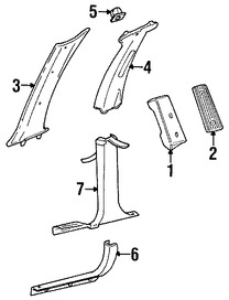 Foto de Clip de Panel de Moldura Pilar B Original para Ford Taurus Mercury Sable Marca FORD Nmero de Parte YF1Z5403552AA