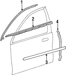 Foto de Protector contra Intemperie Cristal de Puerta Original para Ford Taurus Mercury Sable Marca FORD Nmero de Parte 1F4Z5421453AA