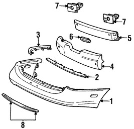 Foto de Absorbedor de impacto de gomaespuma del parachoque Original para Ford Taurus Mercury Sable Marca FORD Nmero de Parte 5F1Z17A751AA