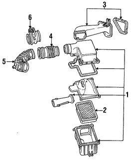 Foto de Filtro de Aire Original para Ford Lincoln Mercury Marca FORD Nmero de Parte E6AZ9601B