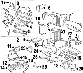 Foto de Ducto de Aire del Panel de Instrumentos Original para Ford Taurus Mercury Sable Marca FORD Nmero de Parte F8DZ18C433AA