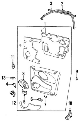 Foto de Protector contra Intemperie Cristal de Puerta Original para Ford Taurus Mercury Sable Marca FORD Nmero de Parte F6DZ5421456A