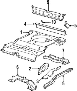 Foto de Bandeja de Piso Original para Ford Taurus Mercury Sable Marca FORD Nmero de Parte F6DZ7411215A