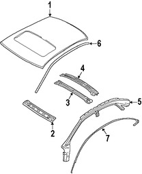 Foto de Panel de Techo Original para Ford Five Hundred 2005 2006 Mercury Montego 2005 2006 Marca FORD Nmero de Parte 5G1Z5450202AB