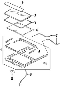 Foto de Cristal del Techo Corredizo Original para Mercury Montego Mercury Sable Ford Five Hundred Ford Focus Ford Taurus Marca FORD Nmero de Parte CM5Z54500A18A