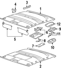 Foto de Techo Interior Original para Mercury Montego 2005 2006 2007 Ford Five Hundred 2005 2006 2007 Marca FORD Nmero de Parte 5G1Z5451916CAC