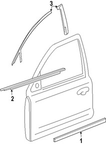 Foto de Moldura de Puerta Original para Mercury Montego Mercury Sable Ford Five Hundred Marca FORD Nmero de Parte 5G1Z5420878BAPTM