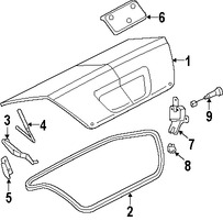 Foto de Tapa del maletero Original para Mercury Montego Ford Five Hundred Ford Taurus Marca FORD Nmero de Parte 9G1Z5440110A